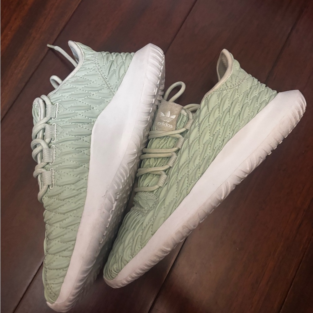 Adidas Women's Textured Mint Green Sneakers - Picture 3 of 4
